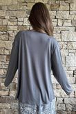 Essential Jersey Long Sleeve Top Graphite ~